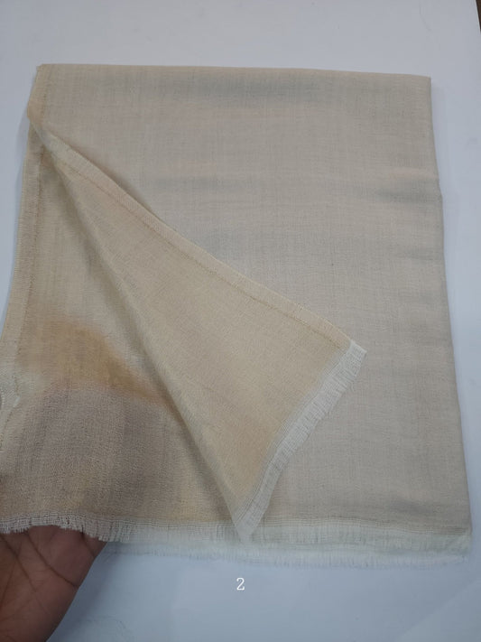 Moonlight Plain Toosh Shawl Made in Kashmir | Off White