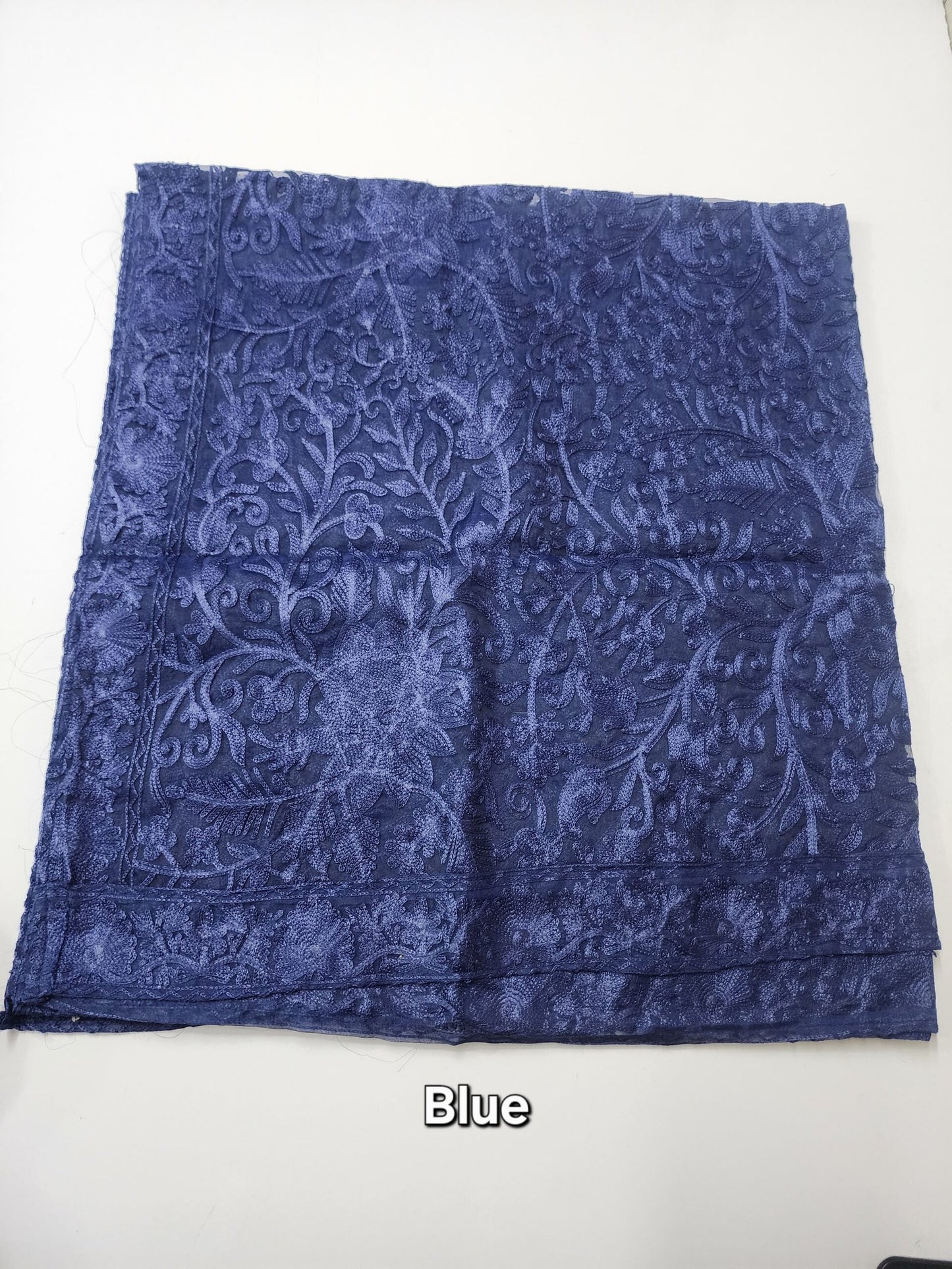 Organza Gulabkar Embroidered Dupatta Soft and Beautiful Dupatta | Blue