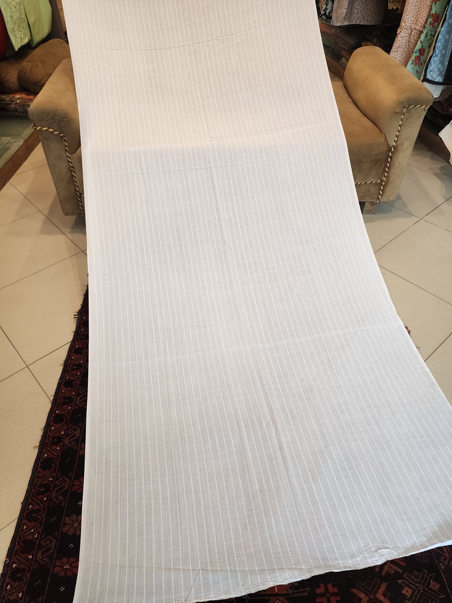White Pure Lawn Lining Dupatta Souti Lawn Dyeable | 2.75 Yards
