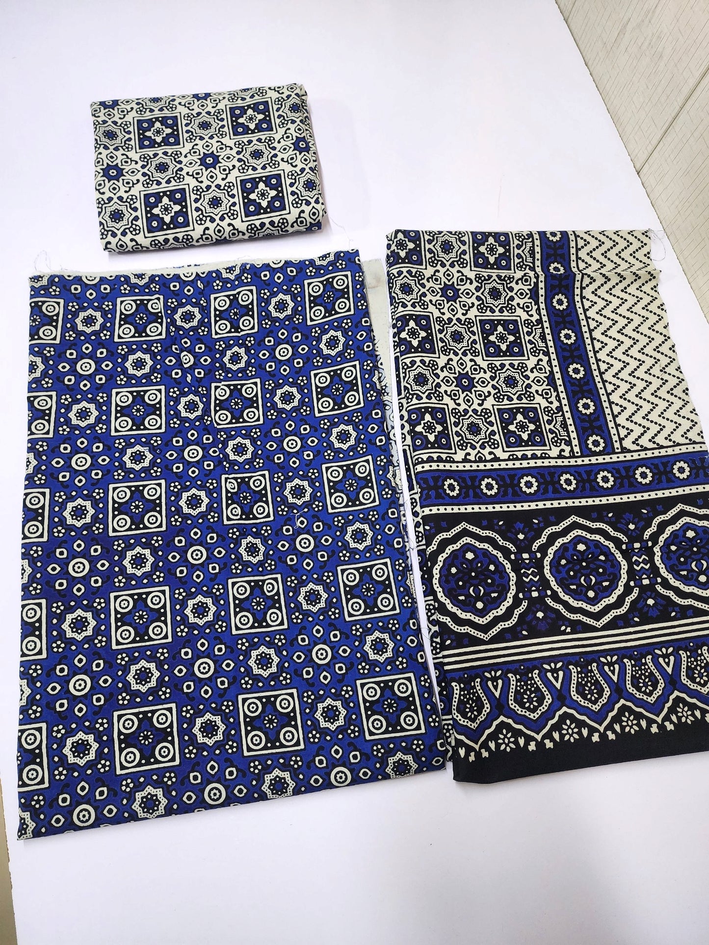 Ajrak Cotton 3 Piece Unstitched Suit 25% OFF