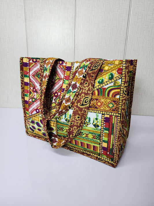 Sindhi Embroidered Shoulder Bags | Multi Color