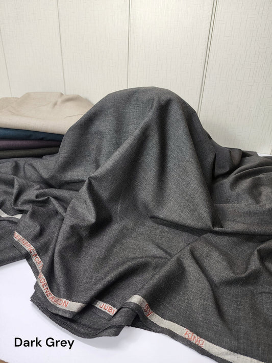 Gents Wool Suit Premium Quality Plain Suit | Dark Grey