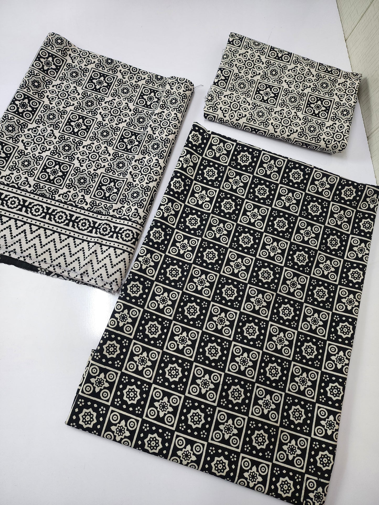 Ajrak Cotton 3 Piece Unstitched Suit 25% OFF