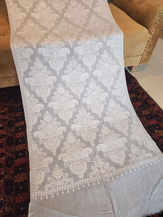 Pashmina Stole Full Embroidery Kashmiri Work in Sale Price perfect Gift 80x28 inches SK105