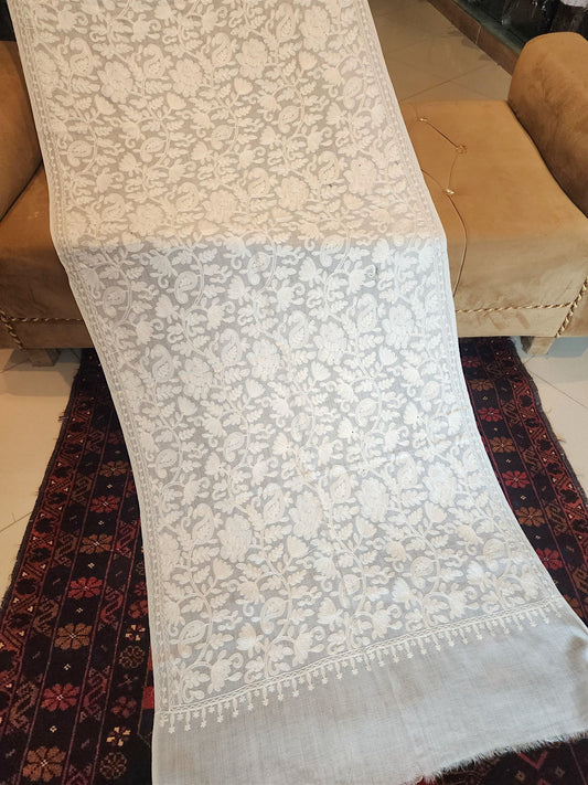 Pashmina Stole Full Embroidery Kashmiri Work in Sale Price perfect Gift 80x28 inches SK104