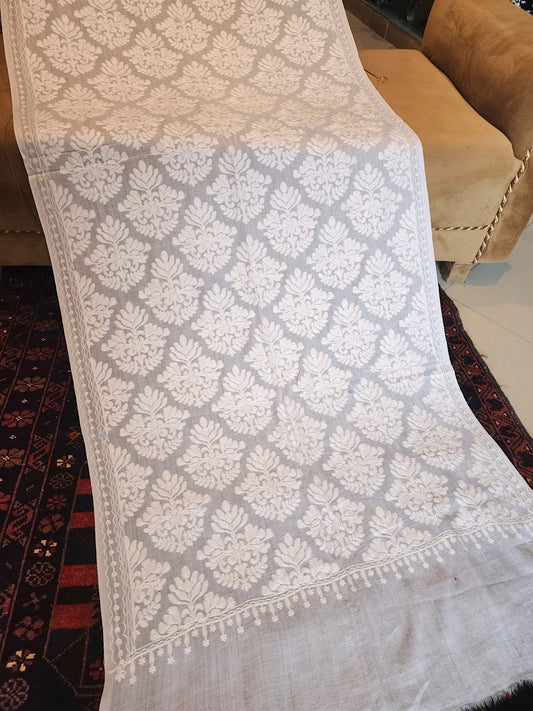Pashmina Stole Full Embroidery Kashmiri Work in Sale Price perfect Gift 80x28 inches SK103