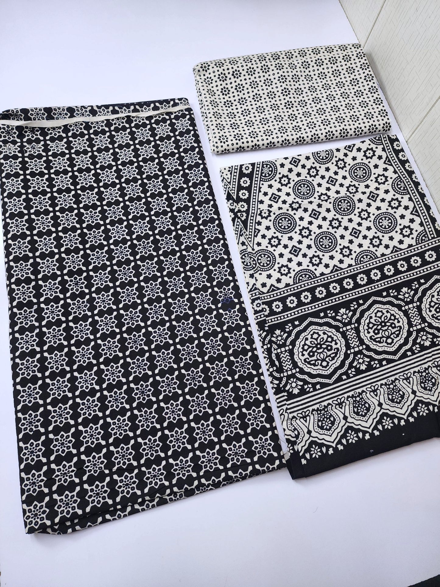 Ajrak Cotton 3 Piece Unstitched Suit 25% OFF