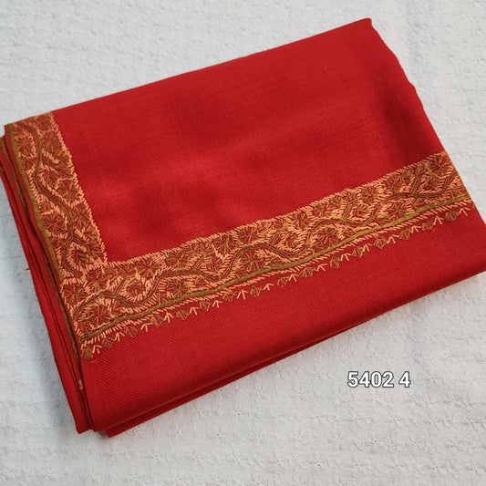 Red Pure Pashmina Hand Embroidered Shawl