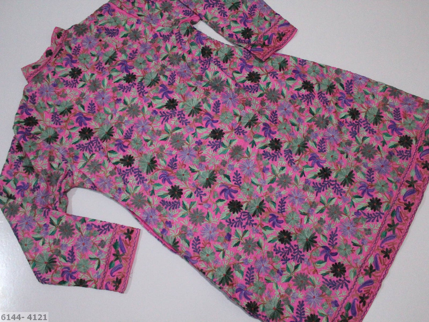 Kashmiri Raw Silk Short Embroidered Coat