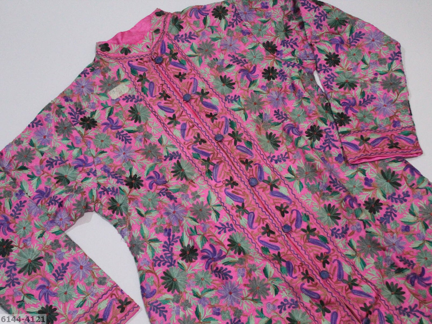 Kashmiri Raw Silk Short Embroidered Coat