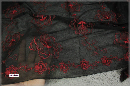 Crinkle Chiffon Embroidered Dupatta