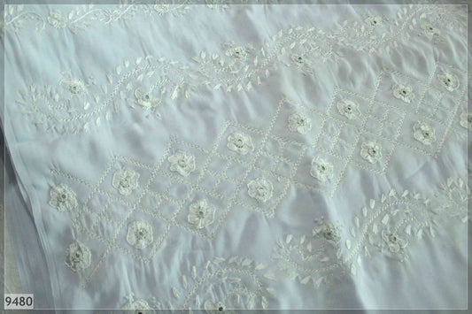Pure Swiss Lawn Handmade Shawl