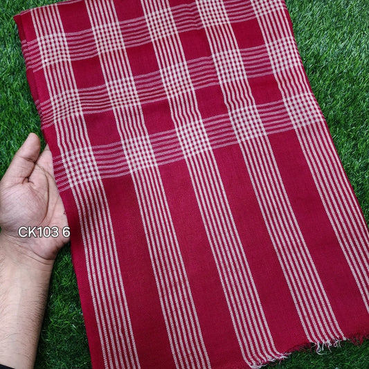Pashmina Check Shawl | Maroon