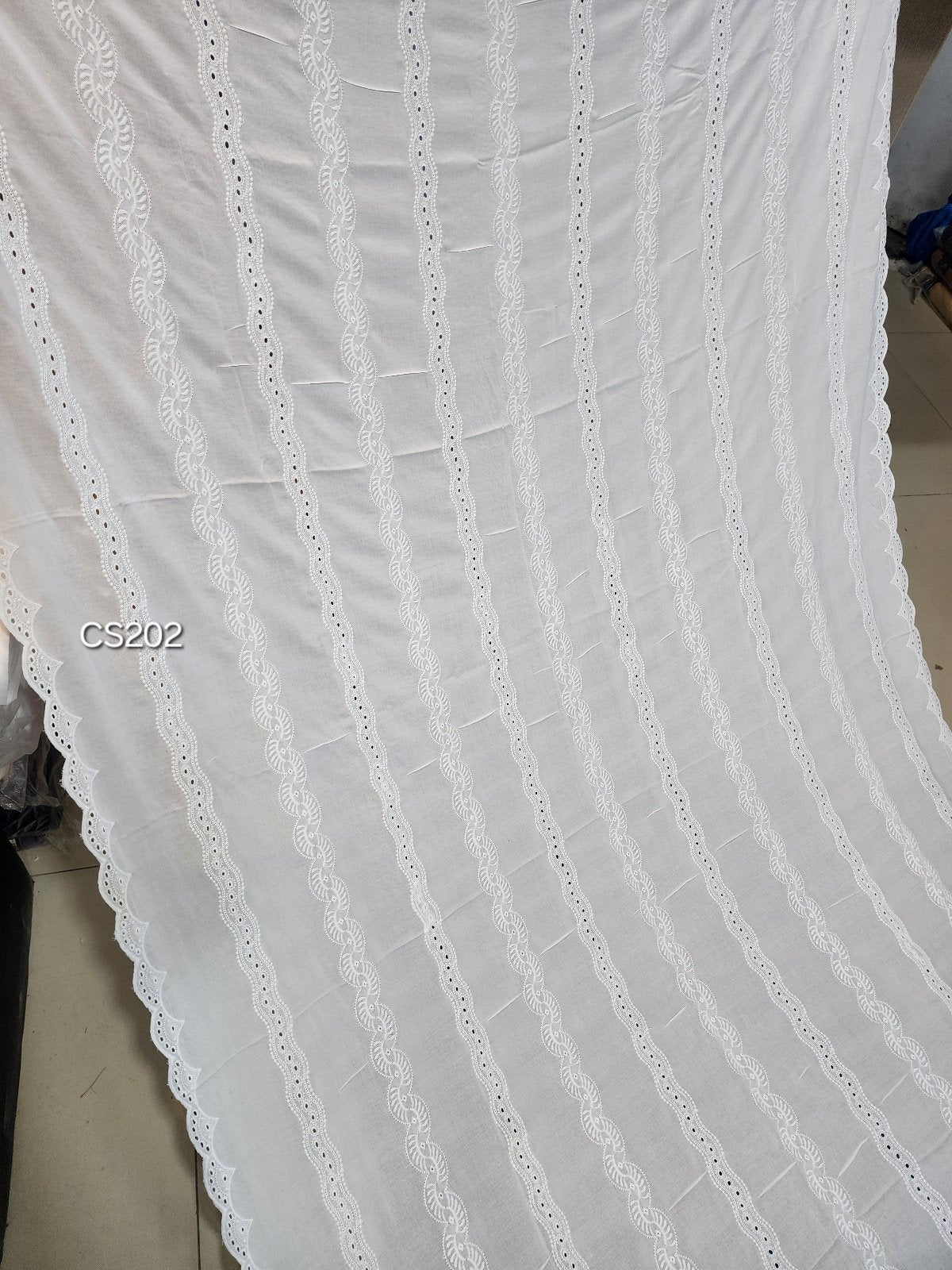 Chikankari Lawn Shawl Cutwork Border | Pure Lawn