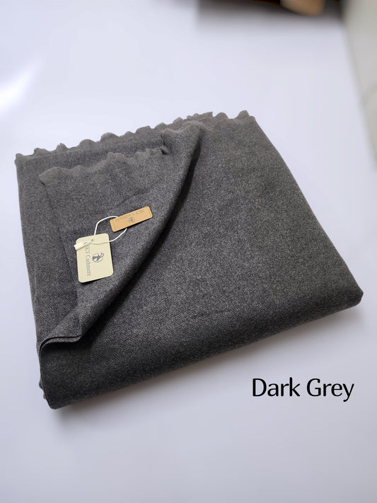 Sky Cashmere Plain Pashmina Shawl Perfect Soft Material for Winter 2.7 Yards | Dark Grey
