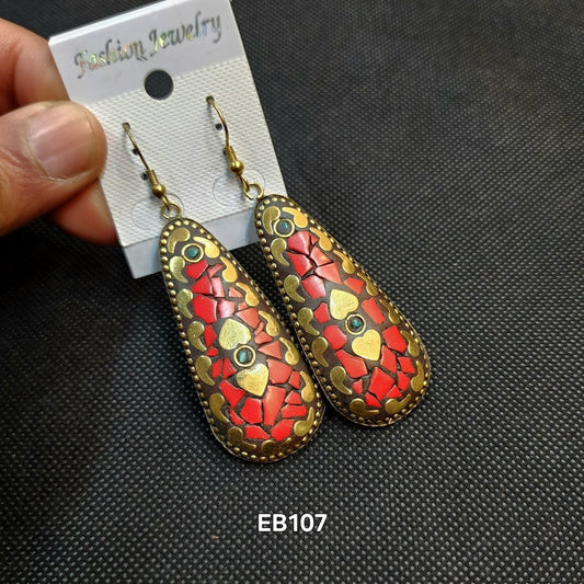 Large Handmade Metal Earrings