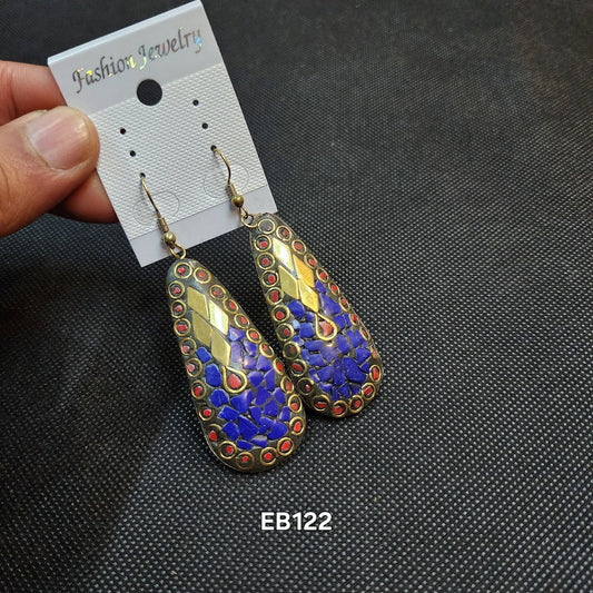 Large Handmade Metal Earrings