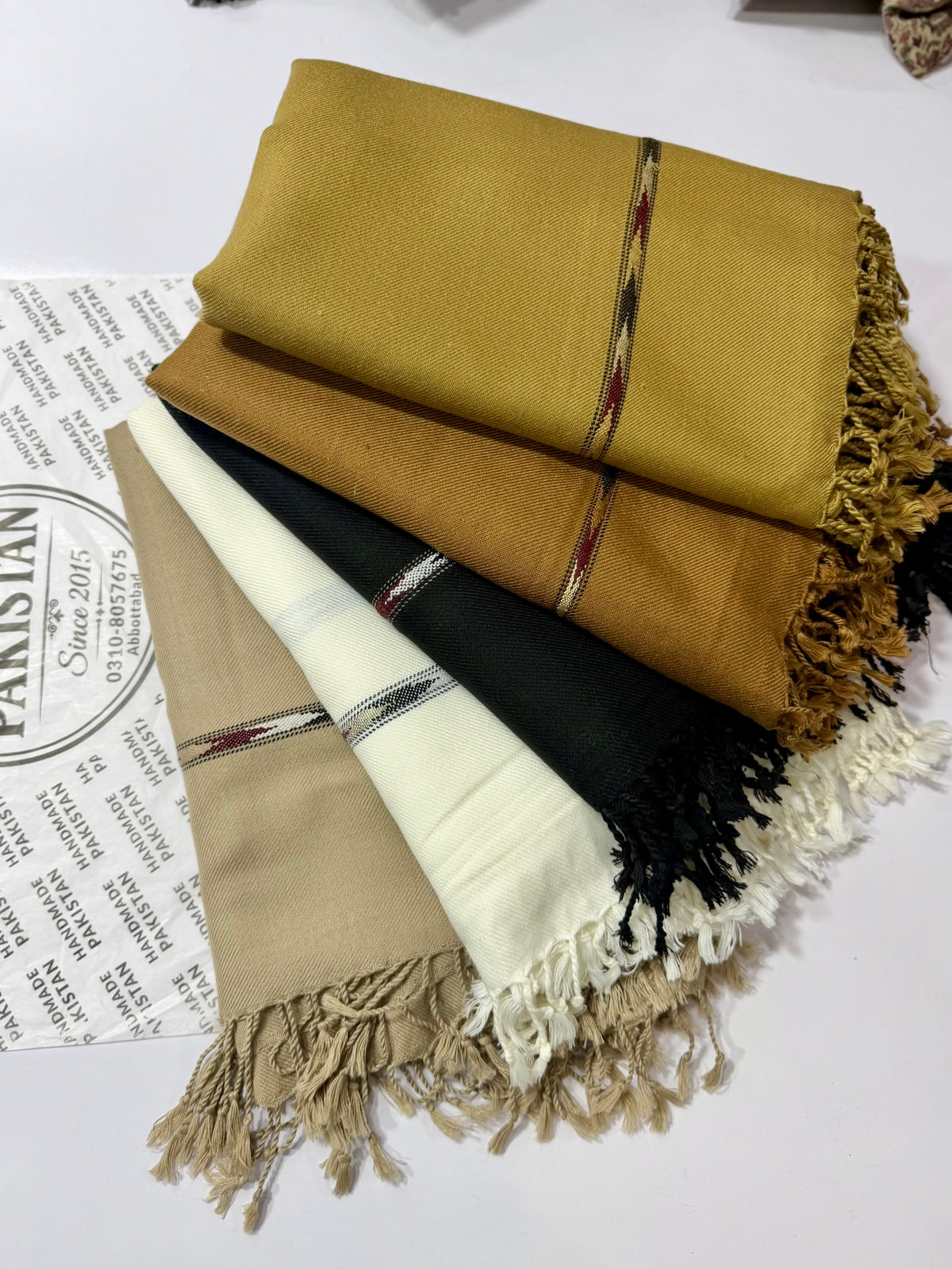 Gents Shawl | Khadi Made Fine Wool Islampur Swat Shawl Perfect Gift | Black