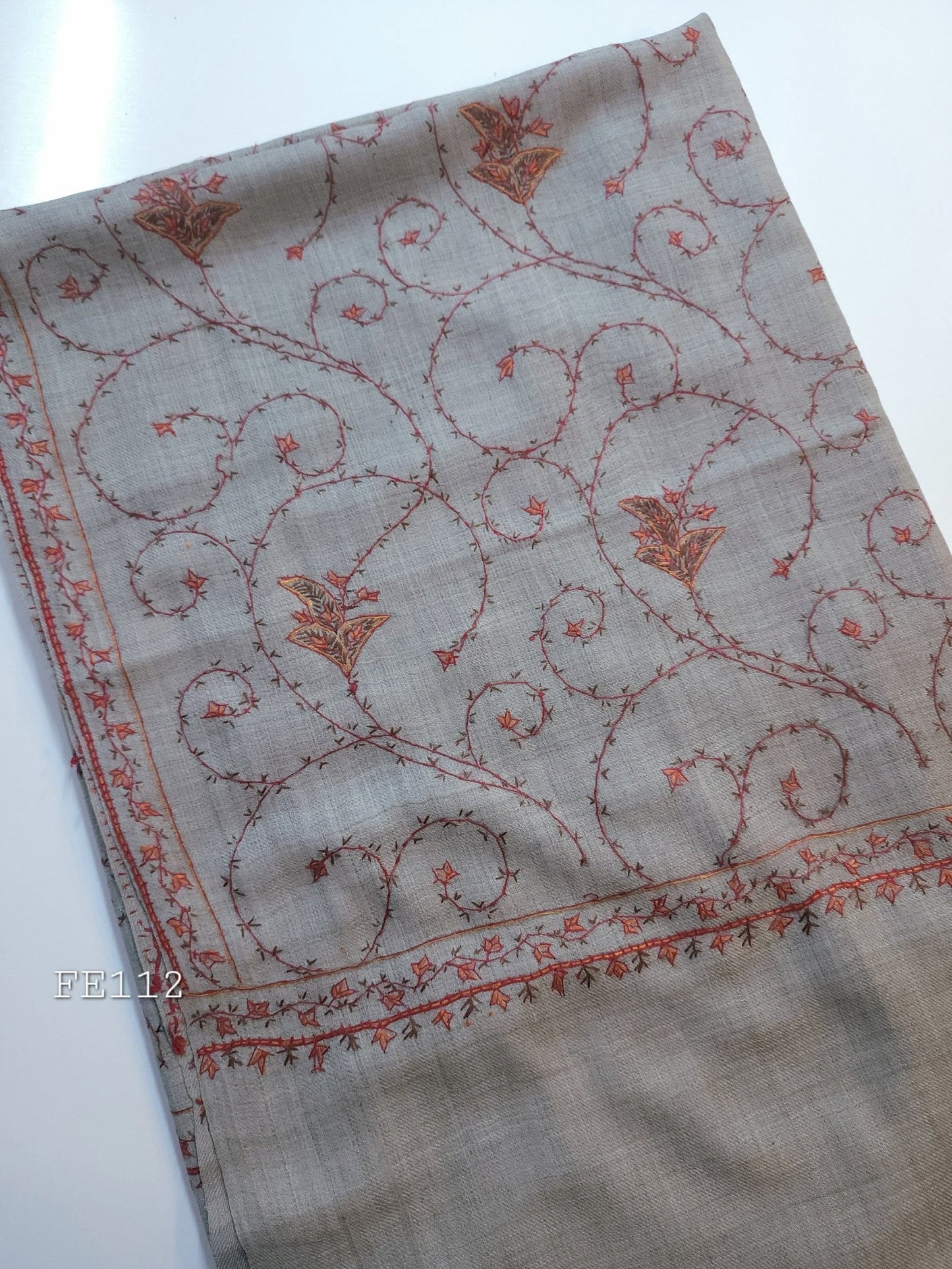Pashmina Handmade Full Embroidered Shawl Beautiful New Design 2024 Collection Made in Kashmir