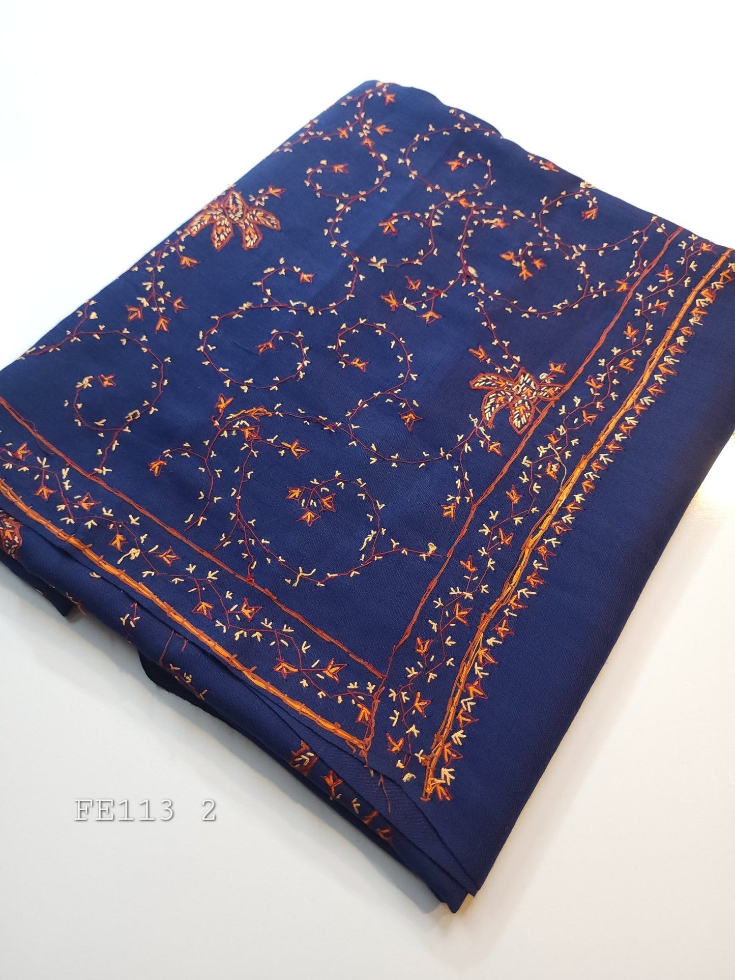 Pashmina Handmade Full Embroidered Shawl Beautiful New Design 2024 Collection Made in Kashmir