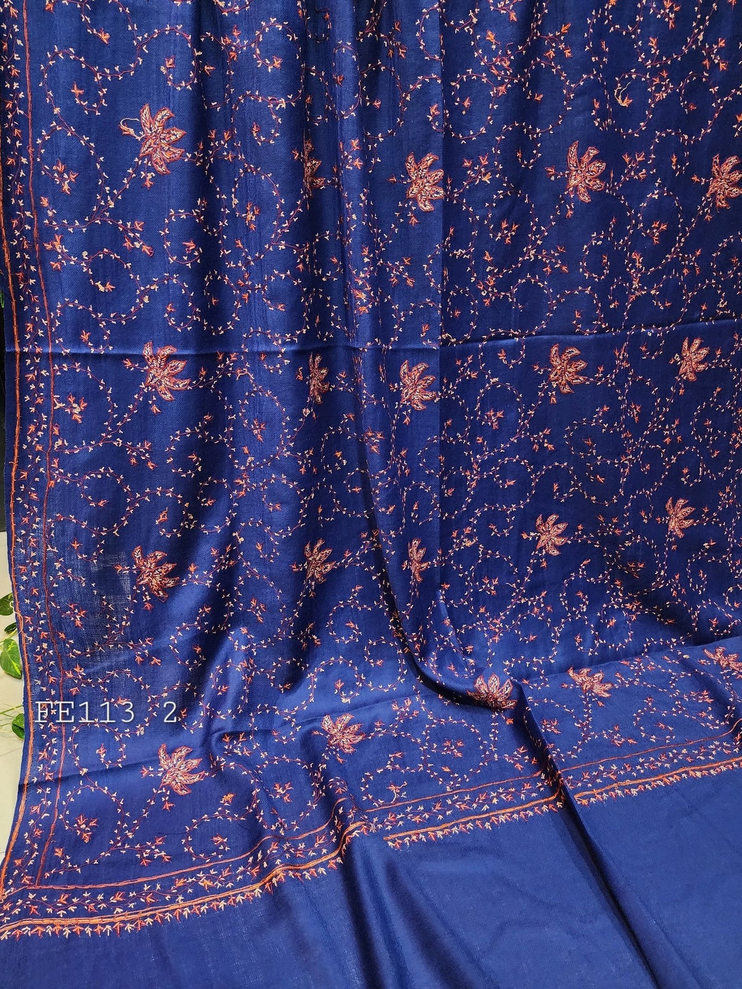 Pashmina Handmade Full Embroidered Shawl Beautiful New Design 2024 Collection Made in Kashmir