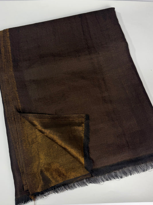 Moonlight Plain Toosh Shawl Made in Kashmir | Choc Brown