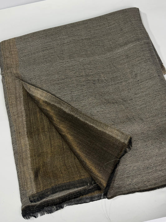 Moonlight Plain Toosh Shawl Made in Kashmir | Grey