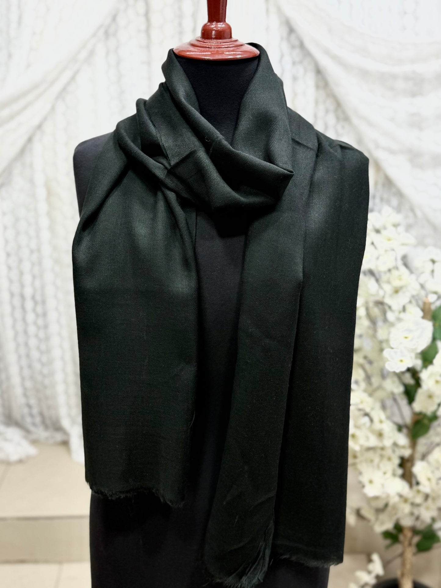 Plain Pashmina Stole | Black