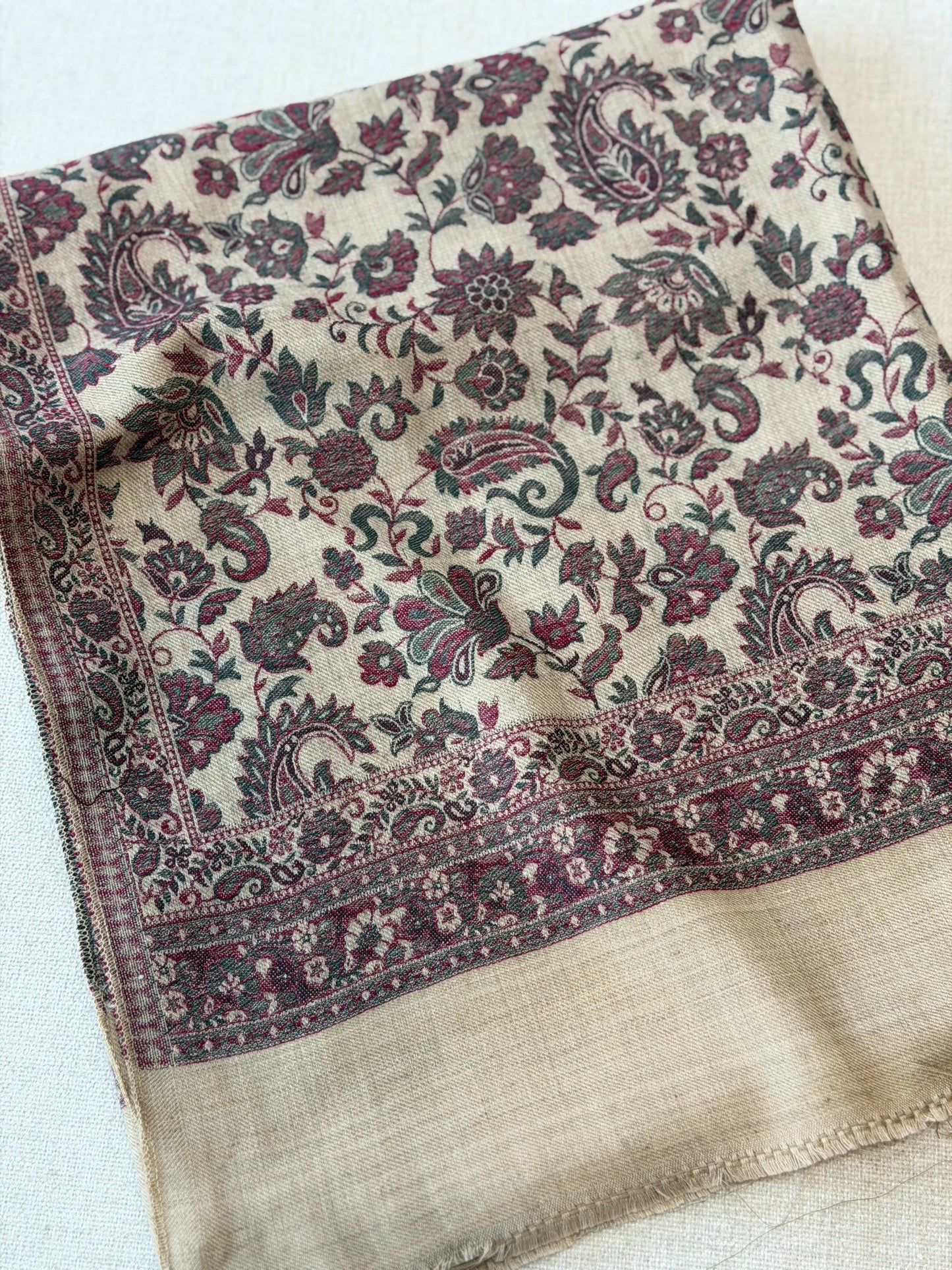 Pashmina Wool Kani Shawl in Full Size Multi Color