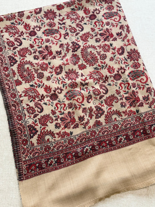 Pashmina Wool Kani Shawl in Full Size Multi Color