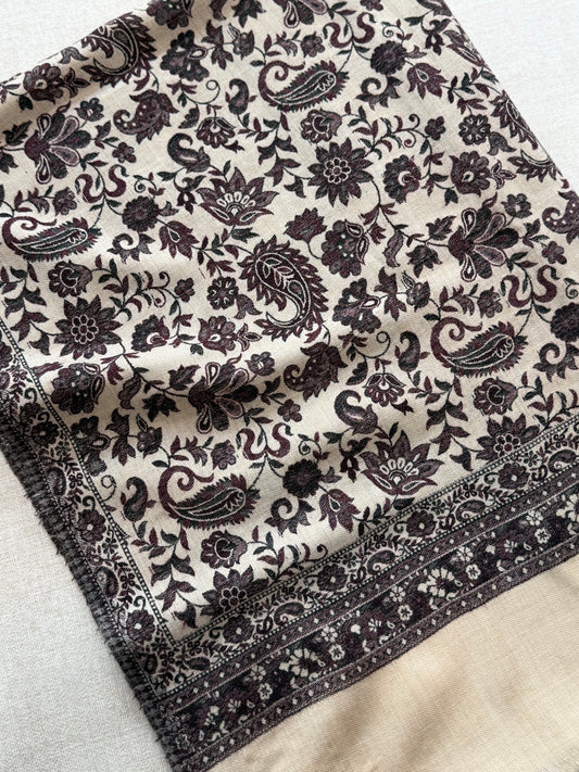 Pashmina Wool Kani Shawl in Full Size Multi Color