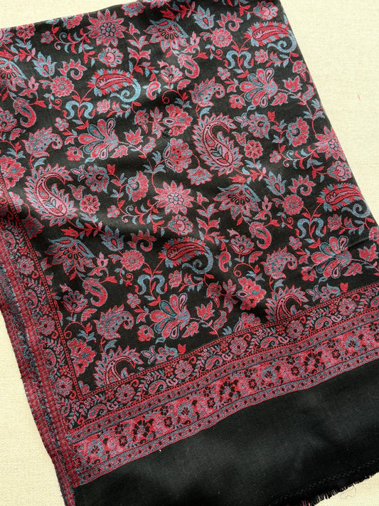 Pashmina Wool Kani Shawl in Full Size Multi Color