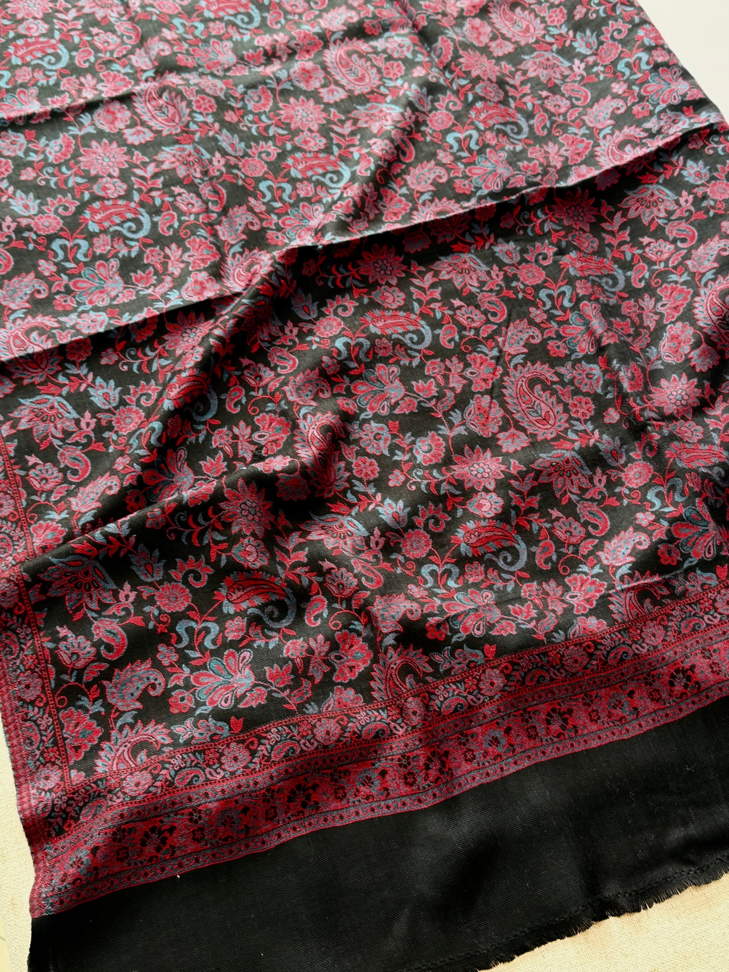 Pashmina Wool Kani Shawl in Full Size Multi Color