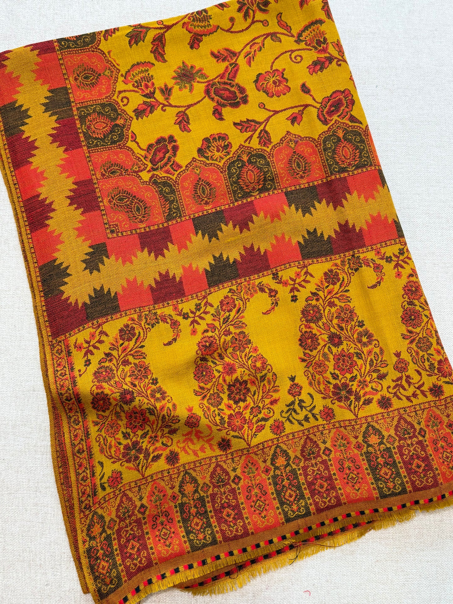 Pashmina Wool Kani Shawl in Full Size Multi Color