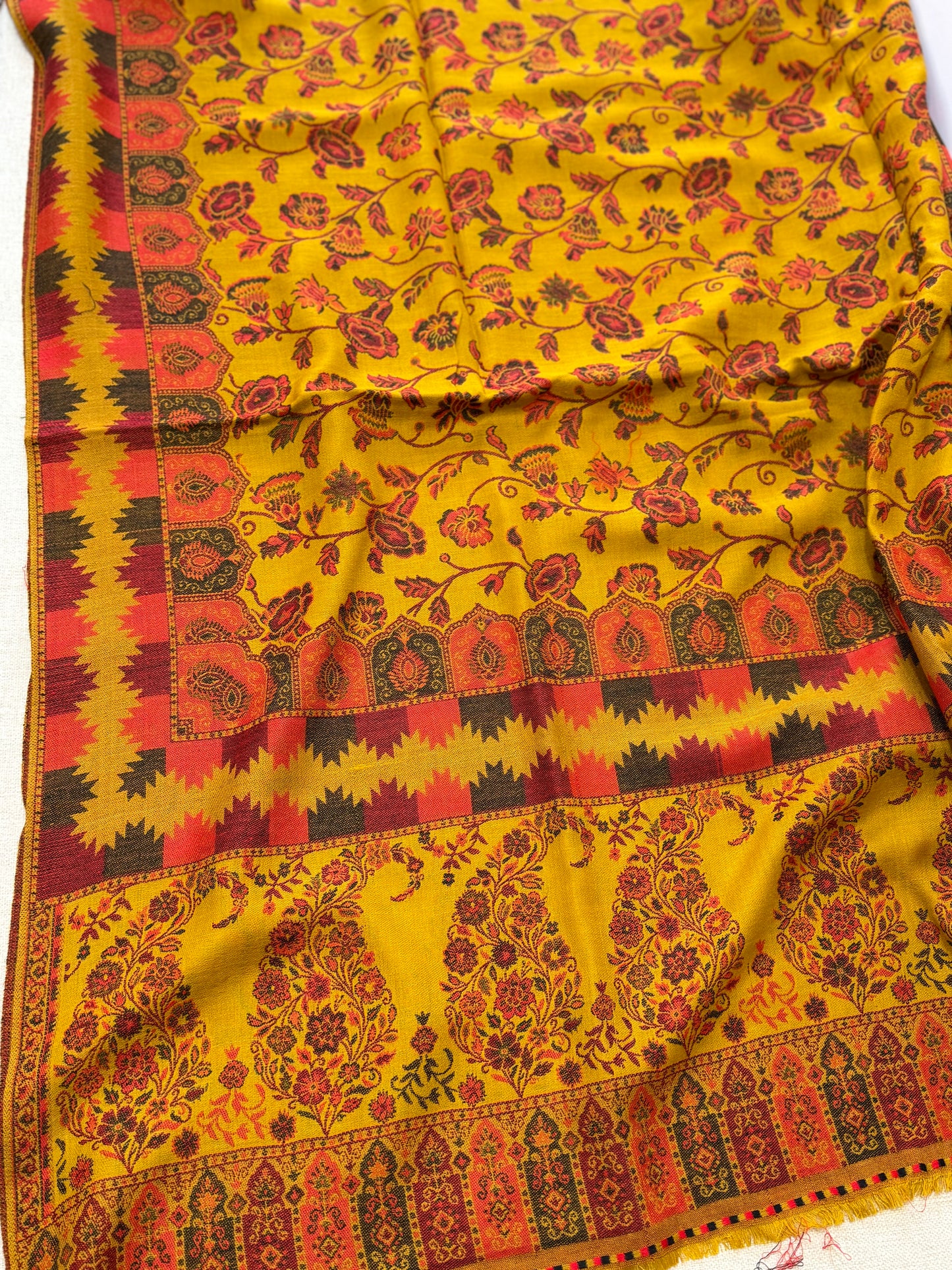 Pashmina Wool Kani Shawl in Full Size Multi Color