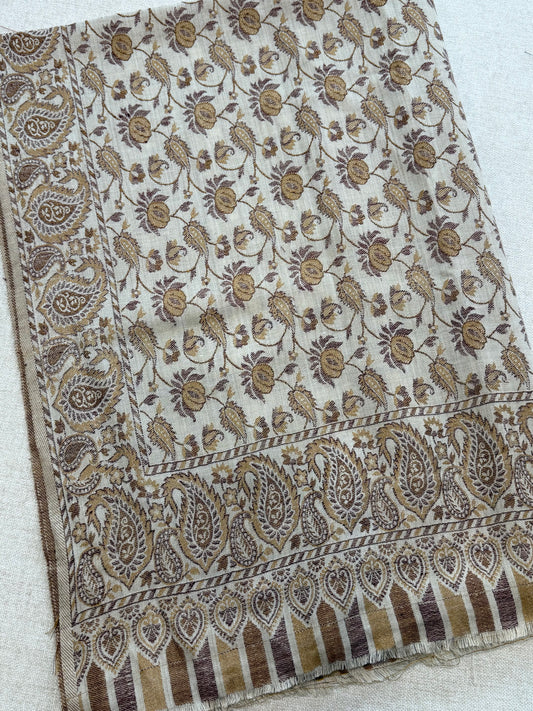 Pashmina Wool Kani Shawl in Full Size Multi Color