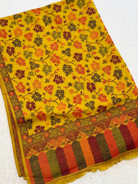 Pashmina Wool Kani Shawl in Full Size Multi Color