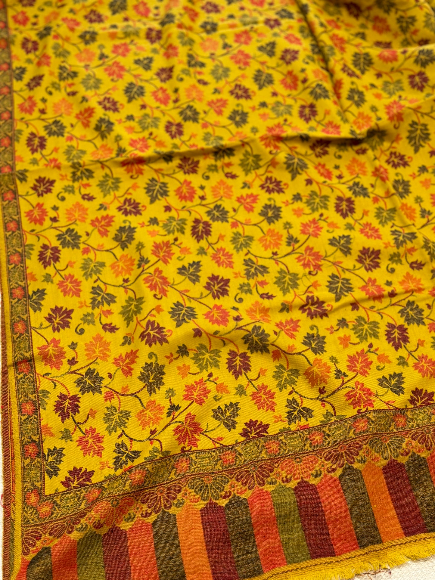 Pashmina Wool Kani Shawl in Full Size Multi Color