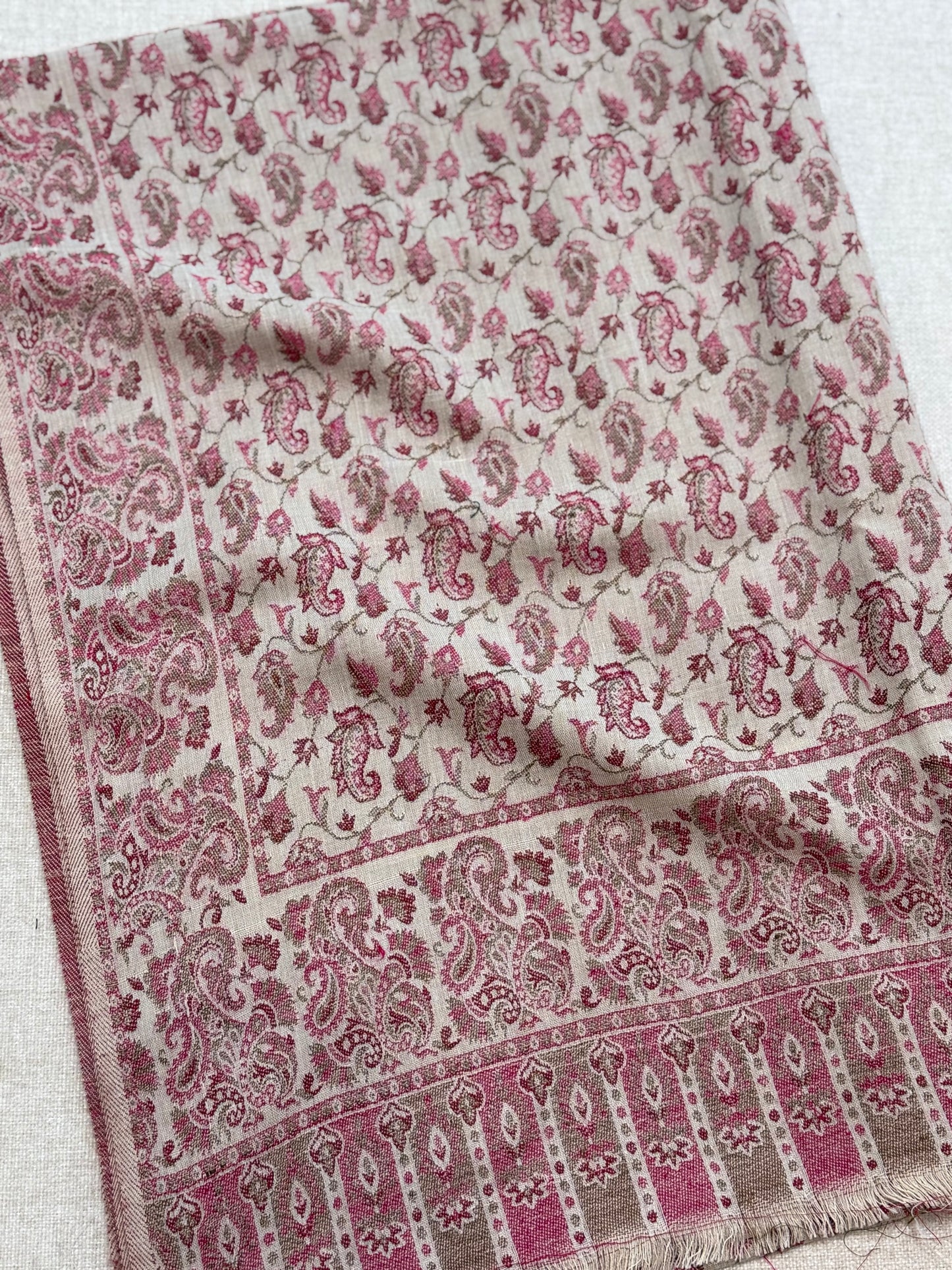 Pashmina Wool Kani Shawl in Full Size Multi Color