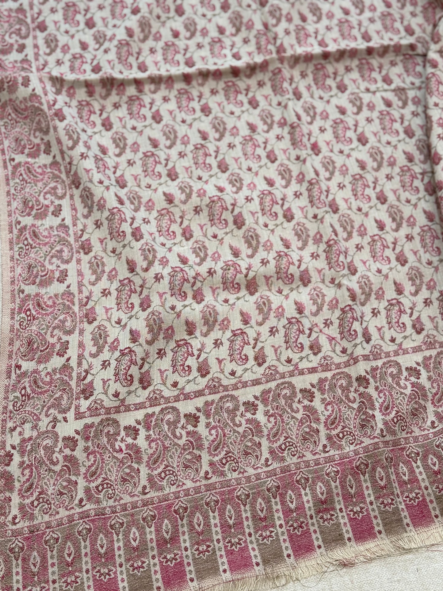 Pashmina Wool Kani Shawl in Full Size Multi Color