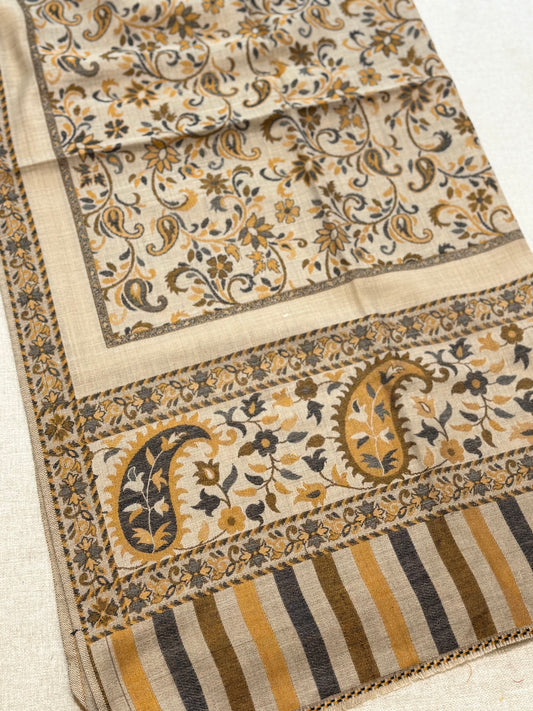 Pashmina Wool Kani Shawl in Full Size Multi Color