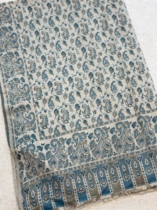 Pashmina Wool Kani Shawl in Full Size Multi Color