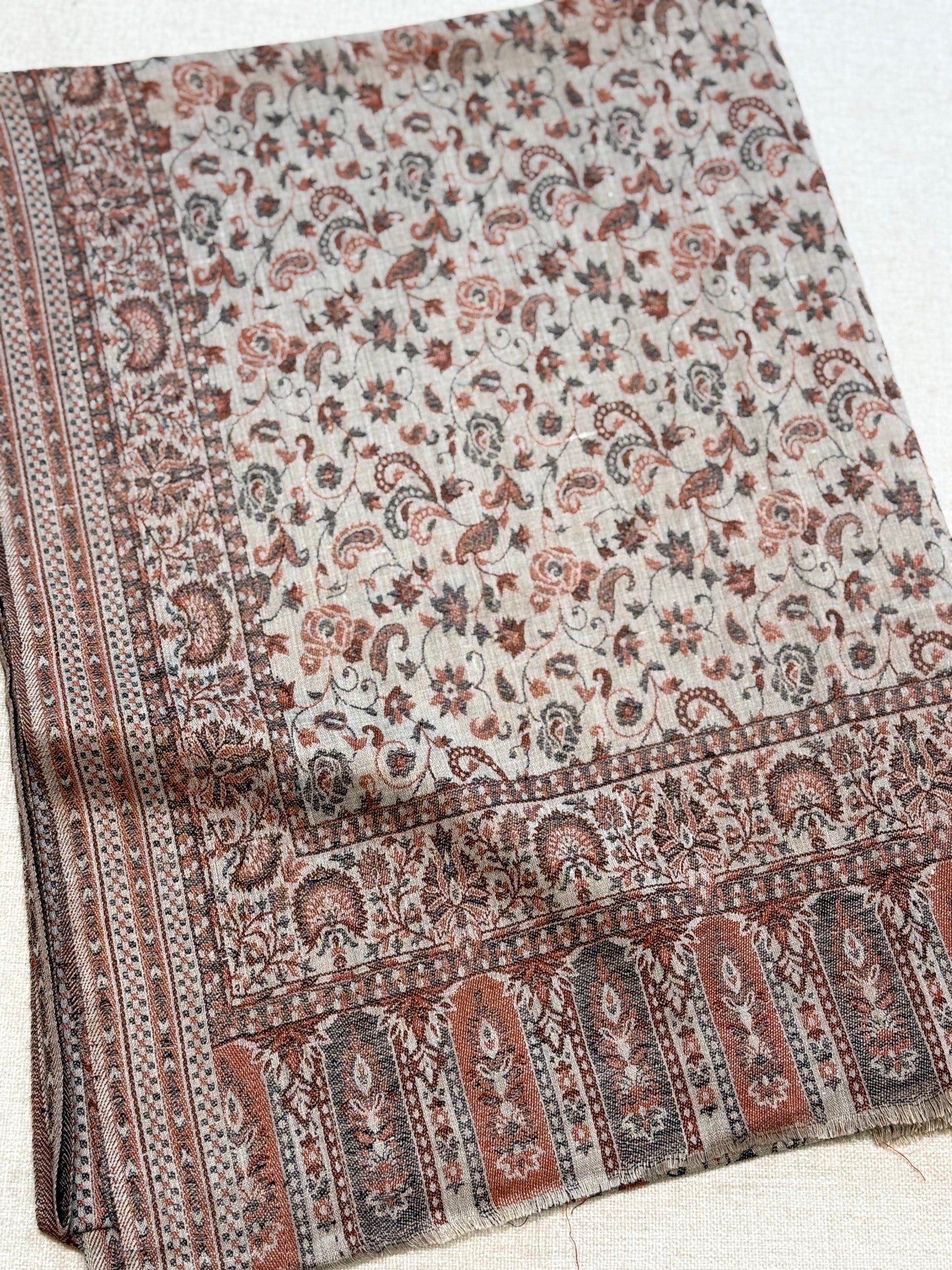 Pashmina Wool Kani Shawl in Full Size Multi Color