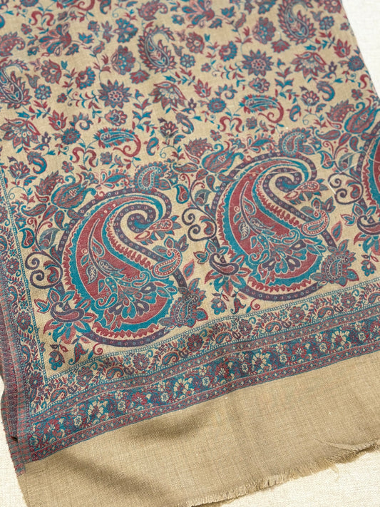 Pashmina Wool Kani Shawl in Full Size Multi Color