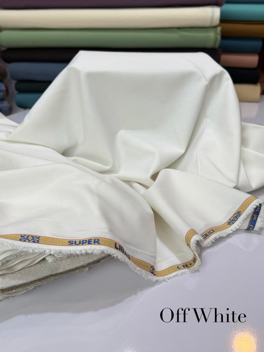 Gents Soft Finish Wash n Wear Suit Mid Season | Off White