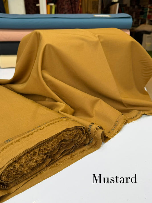 Gents Soft Finish Wash n Wear Suit Mid Season | Mustard