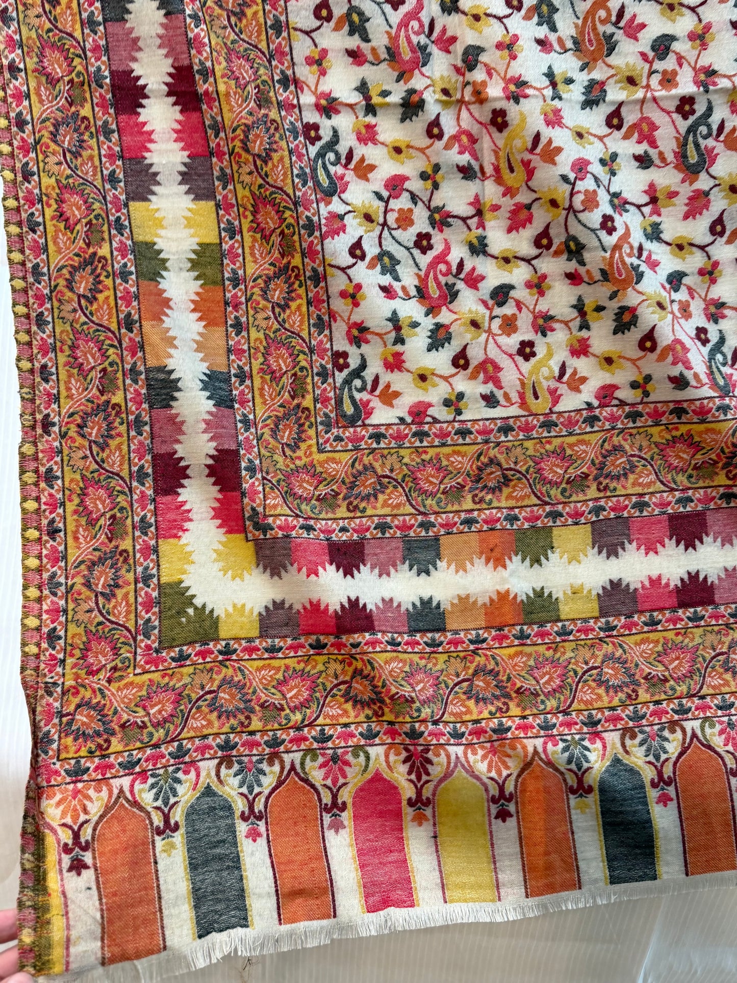 Pashmina Wool Kani Shawl in Full Size Multi Color | Jaal Design