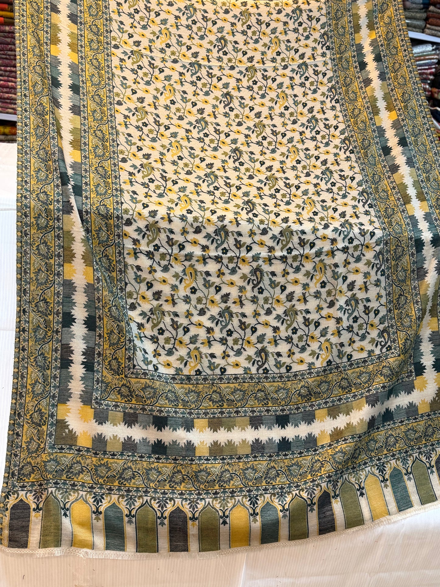 Pashmina Wool Kani Shawl in Full Size Multi Color | Jaal Design