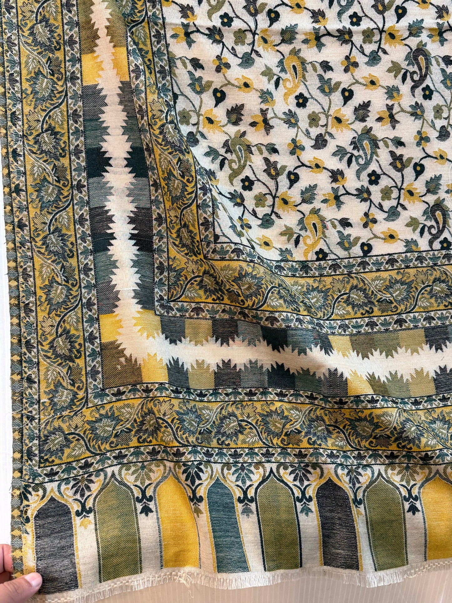 Pashmina Wool Kani Shawl in Full Size Multi Color | Jaal Design