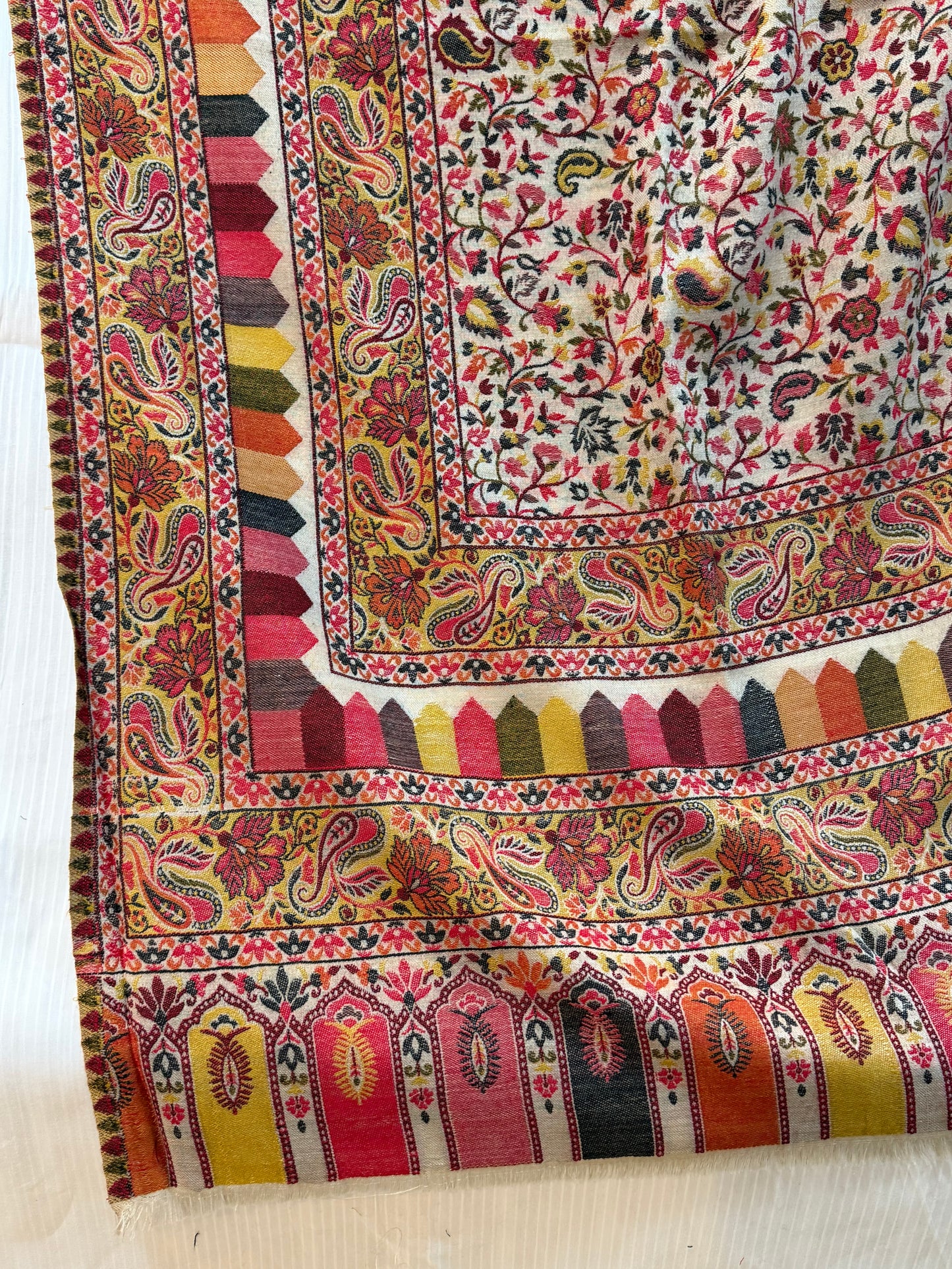 Pashmina Wool Kani Shawl in Full Size Multi Color | Jaal Design